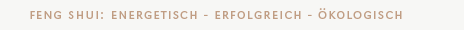Feng Shui: energetisch - erfolgreich - �kologisch